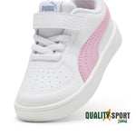 Puma Rickie AC Bianco Rosa Scarpe Infant Bambina Sportive Sneakers 384314 28