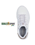 Skechers Uno Lite Metallic Bianco Scarpe Donna Bambina Sneakers 310384L WHT