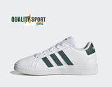 Adidas Grand Court 2.0 Bianco Verde Scarpe Bambino Sportive Sneakers IG4830