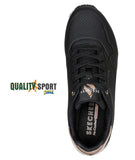 Skechers Uno Golden Air Nero Oro Scarpe Shoes Donna Sportive Sneakers 177094 BLK