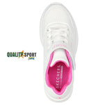 Skechers Uno Lite Bianco Fucsia Scarpe Bambina Sportive Sneakers 310451L WHP