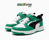 Puma Rebound v6 Lo Bianco Verde Scarpe Shoes Bambino Sportive Sneakers 397419 05