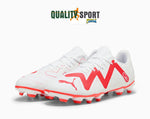 Puma Future Play FG/AG Bianco Rosso Scarpe Uomo Sportive Calcio Soccer 107377 01