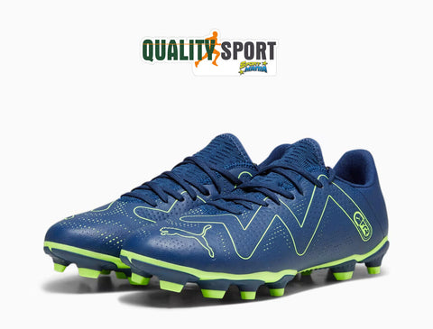 Puma Future Play FG/AG Blu Giallo Scarpe Uomo Sportive Calcetto Soccer 107377 03