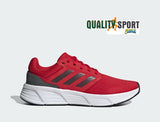 Adidas Galaxy 6 Rosso Nero Scarpe Uomo Sportive Running Palestra IE8132