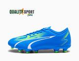 Puma Ultra Play FG/AG Blu Giallo Scarpe Uomo Sportive Calcetto Soccer 107423 03