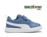 Puma Courtflex V3 Azzurro Scarpe Infant Bambino Sportive Sneakers 310252 05