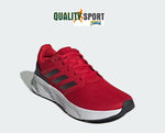 Adidas Galaxy 6 Rosso Nero Scarpe Uomo Sportive Running Palestra IE8132