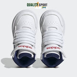 Adidas Hoops Mid 3 Bianco Blu Scarpe Shoes Infant Sportive Sneakers GZ9650