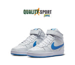 Nike Court Borough Mid Grigio Scarpe Ragazzo Sportive Sneakers CD7782 012