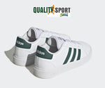 Adidas Grand Court 2.0 Bianco Verde Scarpe Bambino Sportive Sneakers IG4830