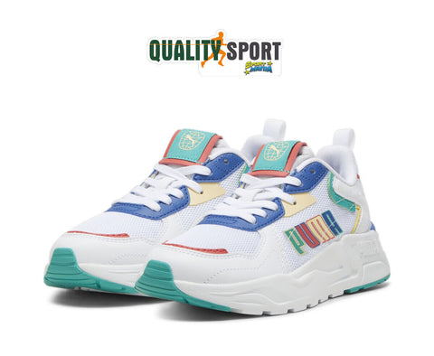 Puma Trinity Lite Bianco Multicolor Scarpe Ragazzo Sportive Sneakers 395462 01