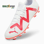 Puma Future Play FG/AG Bianco Rosso Scarpe Uomo Sportive Calcio Soccer 107377 01