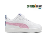 Puma Rickie AC Bianco Rosa Scarpe Infant Bambina Sportive Sneakers 384314 28