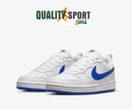 Nike Court Borough Bianco Blu Royal Scarpe Ragazzo Sportive Sneakers DV5456 110