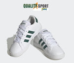 Adidas Grand Court 2.0 Bianco Verde Scarpe Bambino Sportive Sneakers IG4830