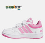 Adidas Hoops 3.0 Bianco Rosa Scarpe Bambina Sportive Sneakers IG6105