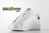 Adidas Stan Smith Bianco Verde Scarpe Bambino Sportive Sneakers BA8375