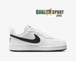 Nike Court Borough Bianco Nero Scarpe Ragazzo Donna Sportive Sneakers DV5456 104