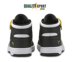 Puma Rebound Mid Nero Giallo Bianco Scarpe Bambino Sportive Sneakers 370488 12