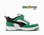 Puma Rebound v6 Lo Bianco Verde Scarpe Shoes Bambino Sportive Sneakers 397419 05