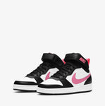 Nike Court Borough Mid Nero Bianco Fucsia Scarpe Donna Sportive Sneakers CD7782 005