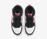 Nike Court Borough Mid Nero Rosa Scarpe Bambino Sportive Sneakers CD7783 005