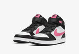 Nike Court Borough Mid Nero Rosa Scarpe Bambino Sportive Sneakers CD7783 005