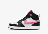 Nike Court Borough Mid Nero Rosa Scarpe Bambino Sportive Sneakers CD7783 005