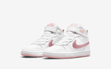 Nike Court Borough Mid Bianco Rosa Scarpe Bambina Sportive Sneakers CD7783 105