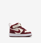 Nike Court Borough Mid 2 Bianco Bordeaux Scarpe Bambino Infant Sneaker CD7784 013