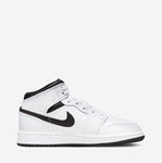 Nike Air Jordan 1 Mid Bianco Nero Scarpe Ragazzo Sportive Sneakers DQ8423 132