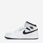 Nike Air Jordan 1 Mid Bianco Nero Scarpe Ragazzo Sportive Sneakers DQ8423 132