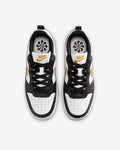 Nike Court Borough Nero Bianco Oro Scarpe Ragazzo Sportive Sneakers DV5456 008