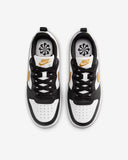 Nike Court Borough Nero Bianco Oro Scarpe Ragazzo Sportive Sneakers DV5456 008