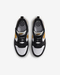 Nike Court Borough Nero Bianco Oro Scarpe Bambino Sportive Sneakers DV5457 008