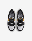 Nike Court Borough Nero Bianco Oro Scarpe Bambino Sportive Sneakers DV5457 008