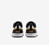 Nike Court Borough Nero Bianco Oro Scarpe Bambino Sportive Sneakers DV5457 008
