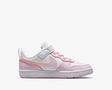Nike Court Borough Bianco Rosa Scarpe Bambina Sportive Sneakers DV5457 105