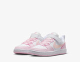 Nike Court Borough Bianco Rosa Scarpe Bambina Sportive Sneakers DV5457 105