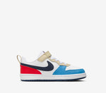 Nike Court Borough Bianco Blu Rosso Scarpe Bambino Sportive Sneakers DV5457 124