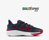 Nike Star Runner 4 Blu Rosso Scarpe Ragazzo Sportive Palestra Running DX7615 406