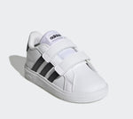 Adidas Grand Court 2 Bianco Nero Scarpe Infant Bambino Sportive Sneakers GW6527