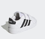 Adidas Grand Court 2 Bianco Nero Scarpe Infant Bambino Sportive Sneakers GW6527