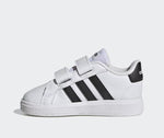Adidas Grand Court 2 Bianco Nero Scarpe Infant Bambino Sportive Sneakers GW6527