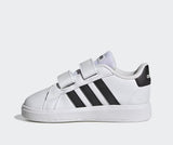 Adidas Grand Court 2 Bianco Nero Scarpe Infant Bambino Sportive Sneakers GW6527