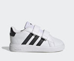 Adidas Grand Court 2 Bianco Nero Scarpe Infant Bambino Sportive Sneakers GW6527