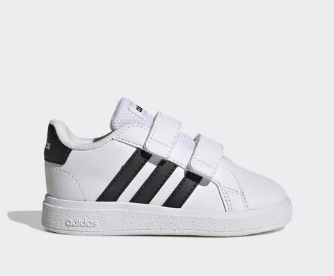 Adidas Grand Court 2 Bianco Nero Scarpe Infant Bambino Sportive Sneakers GW6527
