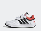 Adidas Hoops 3.0 Bianco Nero Rosso Scarpe Bambino Sportive Sneakers H03863