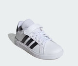 Adidas Grand Court 2 EL Bianco Nero Scarpe Bambino Sportive Sneakers IH5529